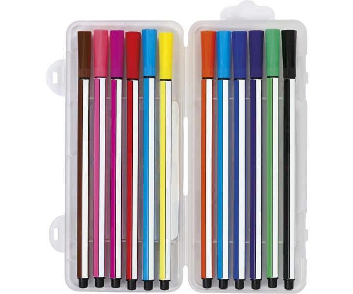 Flamastry heksagonalne w plastikowym pudełku Astra 12kol. 314115001